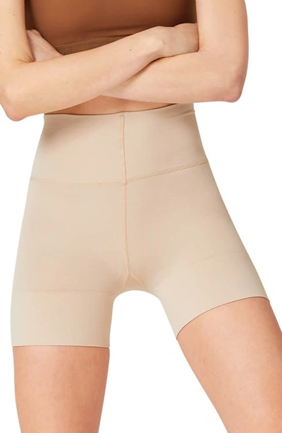 Shop Item M6 Beauty High Waist Midi Shaping Shorts In Apricot