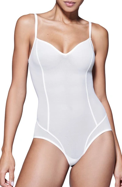 Shop Item M6 All Mesh Thong Bodysuit In White