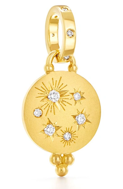 Shop Temple St Clair Cosmos Diamond Enhancer In Yellow Gold