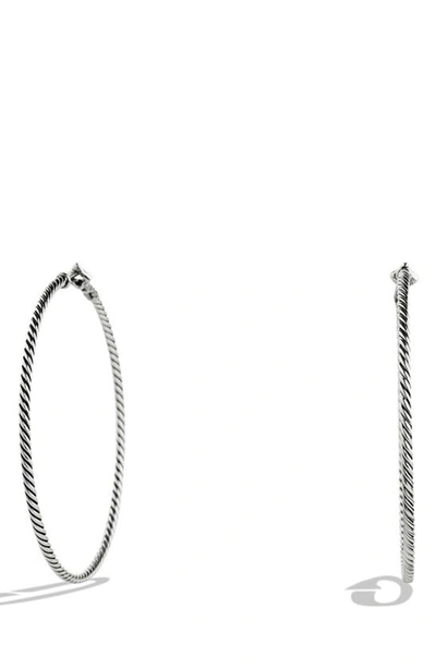 Shop David Yurman 'cable Classics' Hoop Earrings In Silver