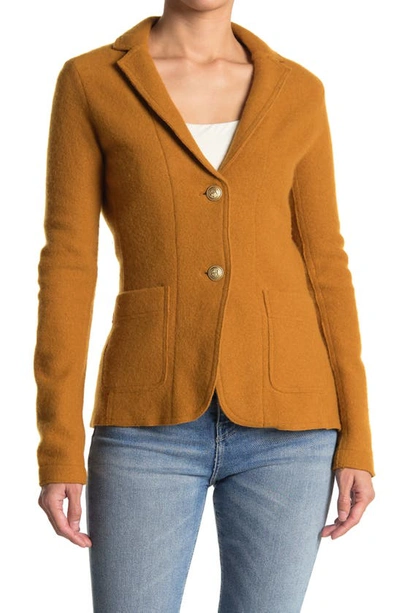 Shop Alex Mill Merino Wool Sweater Jacket In Golden Khaki