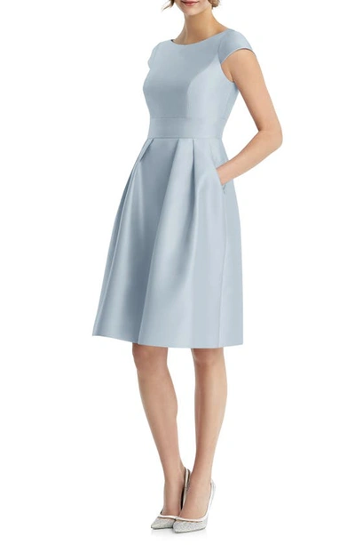 Shop Alfred Sung Cap Sleeve Cocktail Dress In Mist