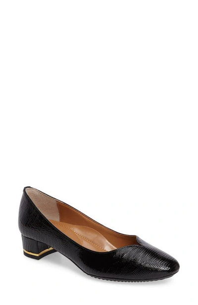 Shop J. Reneé Bambalina Block Heel Pump In Black Faux Leather