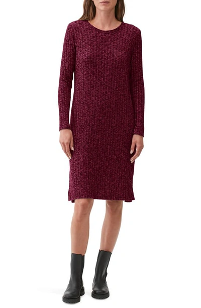Shop Michael Stars Ivy Long Sleeve Sweater Dress In Fucshia