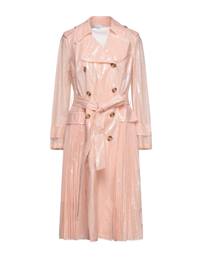 Shop Red Valentino Woman Overcoat & Trench Coat Pink Size 6 Polyester