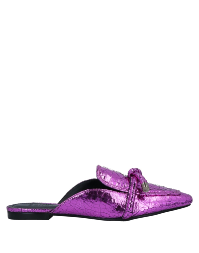 Shop Schutz Woman Mules & Clogs Mauve Size 5.5 Soft Leather In Purple