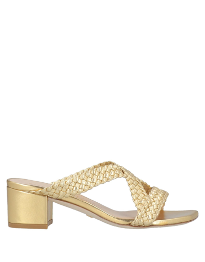 Stuart Weitzman Sandals In Gold | ModeSens