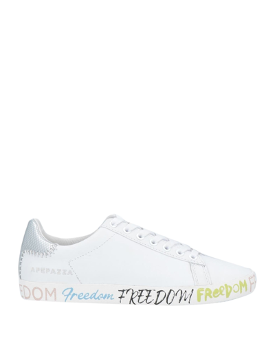 Shop Apepazza Woman Sneakers White Size 5 Soft Leather