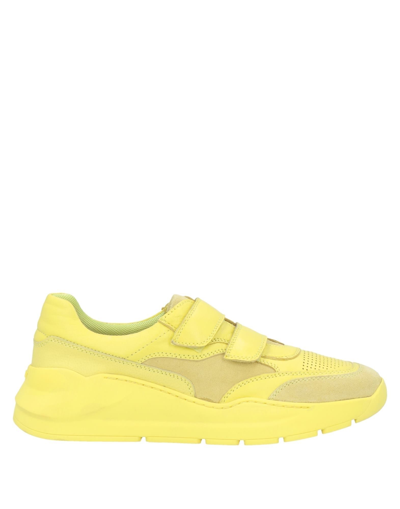 Shop Carlo Pazolini Woman Sneakers Yellow Size 7 Soft Leather