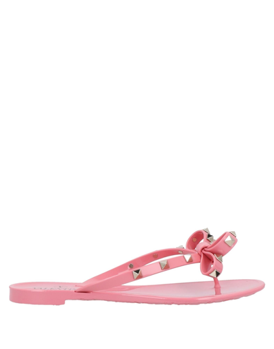 Shop Valentino Toe Strap Sandals In Pink