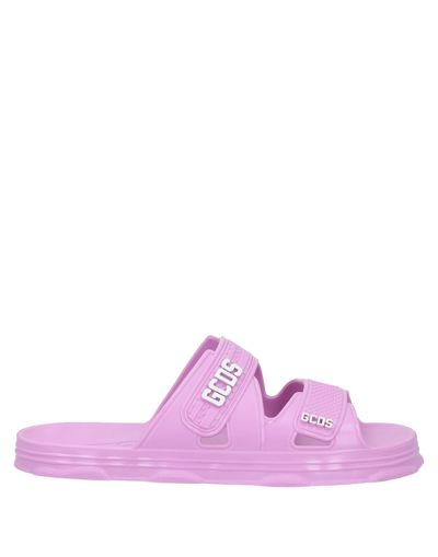 Shop Gcds Woman Sandals Pink Size 10 Rubber