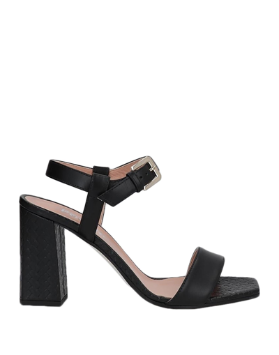 Shop Pollini Woman Sandals Black Size 8 Calfskin