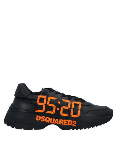 Shop Dsquared2 Man Sneakers Black Size 12 Calfskin