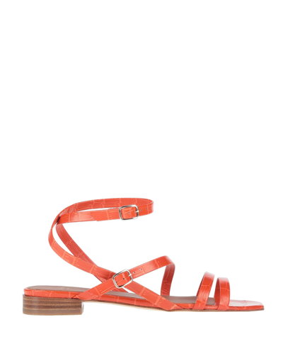 Shop Anaki Woman Sandals Orange Size 8 Soft Leather