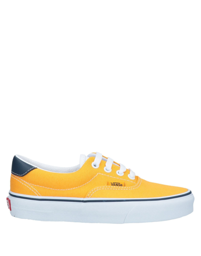Shop Vans Woman Sneakers Ocher Size 6.5 Textile Fibers, Soft Leather In Yellow