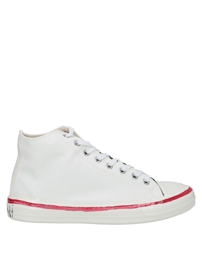 Shop Marni Woman Sneakers Ivory Size 5 Textile Fibers In White