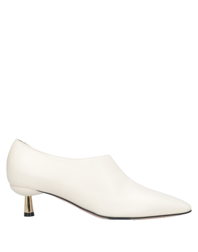 Shop Bally Woman Loafers Ivory Size 4.5 Calfskin