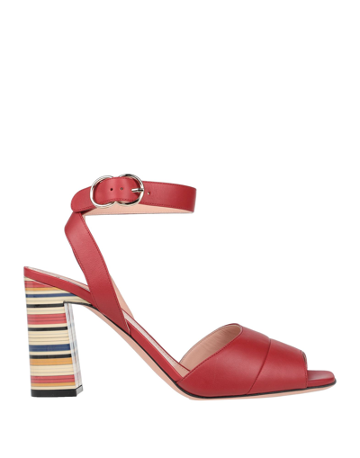 Shop Bally Woman Sandals Red Size 9 Calfskin