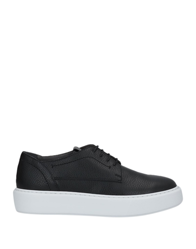 Pollini Lace-up Shoes In Black