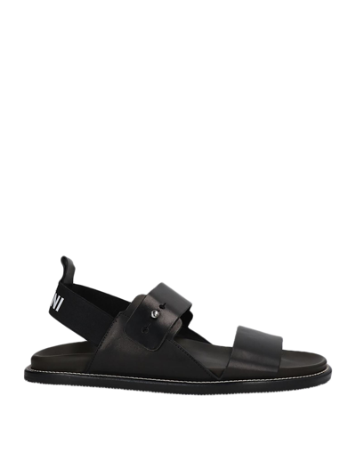 Shop Pollini Man Sandals Black Size 8 Soft Leather