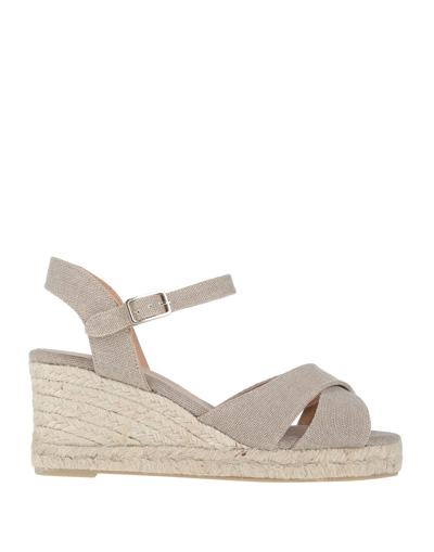 Shop Castaã±er Sandals In Dove Grey