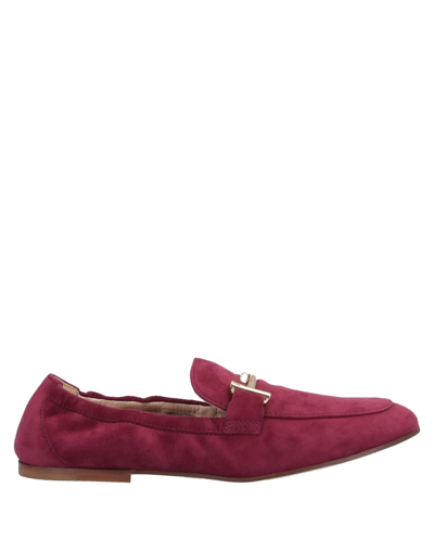 Shop Tod's Woman Loafers Garnet Size 7 Soft Leather In Red