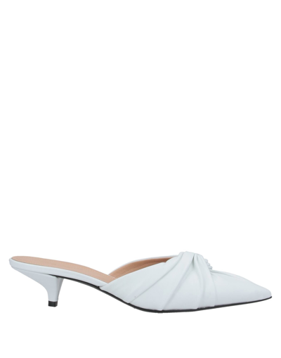 Shop Erika Cavallini Woman Mules & Clogs White Size 9 Soft Leather