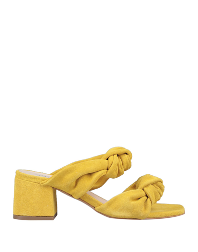 Shop Ottod'ame Woman Sandals Yellow Size 6 Soft Leather