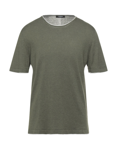 Shop +39 Masq Man Sweater Military Green Size M Cotton