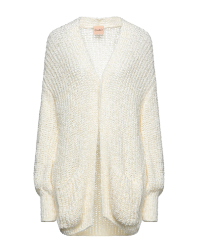 Shop Nude Woman Cardigan Ivory Size 8 Cotton, Polyamide In White