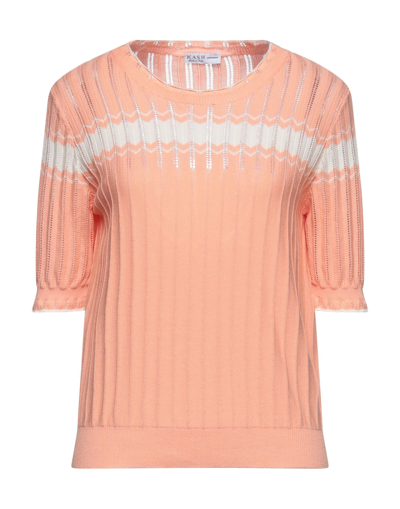 Shop Kash Woman Sweater Apricot Size 8 Cotton In Orange