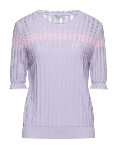 Shop Kash Woman Sweater Lilac Size 6 Cotton In Purple