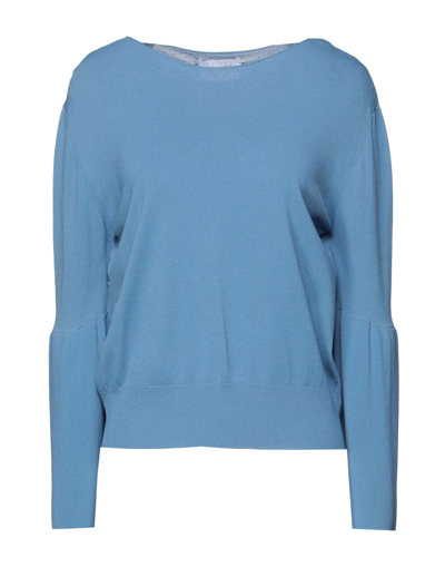Shop Daniele Fiesoli Woman Sweater Slate Blue Size 3 Viscose, Polyamide