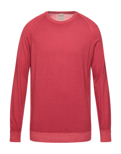 Shop H953 Man Sweater Brick Red Size 44 Merino Wool