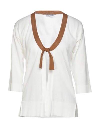 Shop Kash Woman Cardigan White Size 10 Cotton