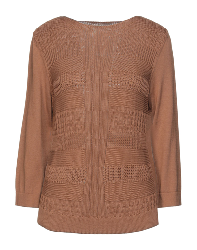 Shop Kash Woman Sweater Brown Size 10 Cotton