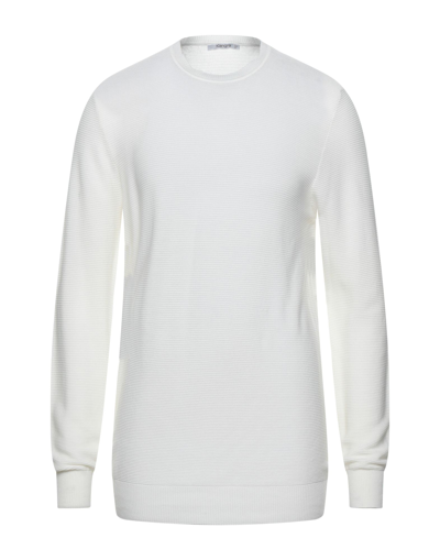 Shop Kangra Cashmere Kangra Man Sweater Ivory Size 40 Cotton In White