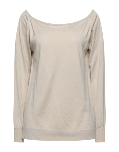 Shop Alpha Studio Woman Sweater Beige Size 6 Mulberry Silk, Cotton