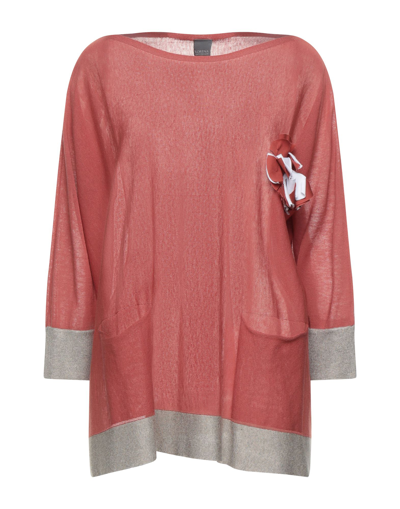 Shop Lorena Antoniazzi Woman Sweater Brick Red Size 4 Cotton, Polyester, Viscose