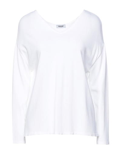 Shop Base Milano Woman Sweater White Size 10 Viscose, Polyamide