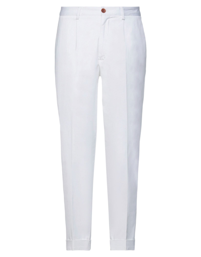 Shop Bonheur Man Pants White Size 34 Cotton, Elastane