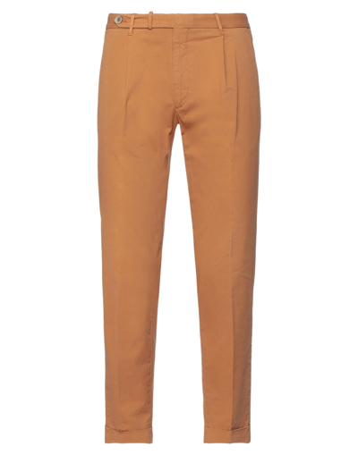 Shop Gta Il Pantalone Man Pants Ocher Size 38 Cotton, Elastane In Yellow