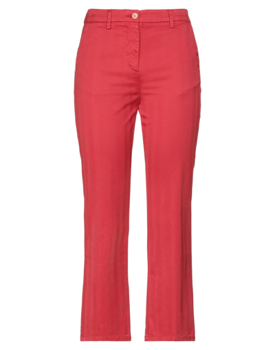 Shop White Sand 88 White Sand Woman Pants Red Size 10 Cotton, Elastane