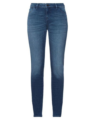 Shop Emporio Armani Woman Jeans Blue Size 25 Cotton, Lyocell, Elastomultiester, Elastane