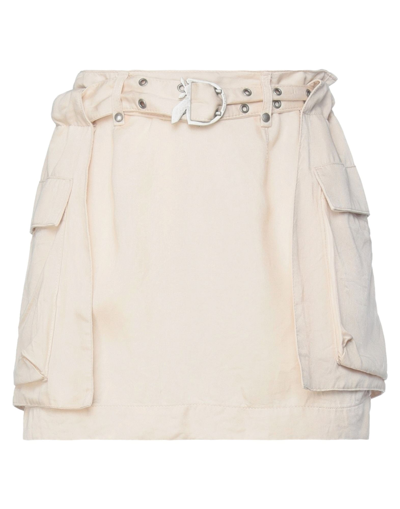 Shop Patrizia Pepe Woman Mini Skirt Beige Size 8 Lyocell