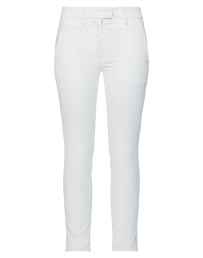 Shop Dondup Woman Pants Ivory Size 26 Cotton, Lyocell, Elastane In White