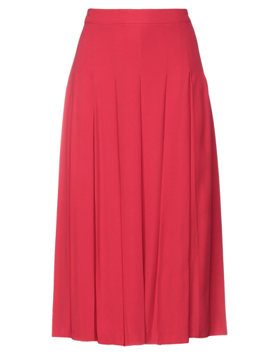 Shop Marni Woman Midi Skirt Red Size 6 Viscose, Acetate