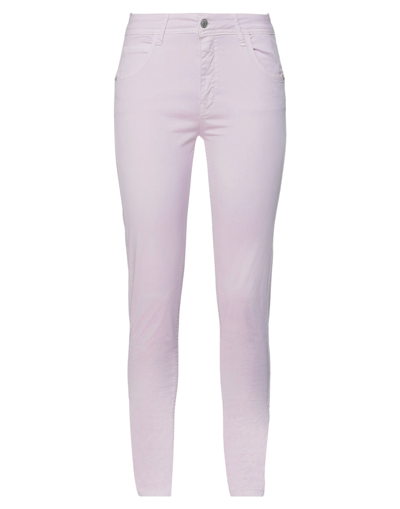Shop Revise Woman Pants Lilac Size 26 Cotton In Purple