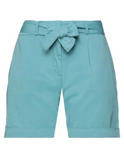 Shop Paul & Shark Woman Shorts & Bermuda Shorts Turquoise Size 10 Cotton, Elastane In Blue