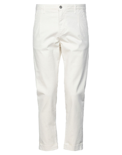 Shop Stilosophy Industry Stilosophy Man Pants Ivory Size 30 Cotton, Elastane In White